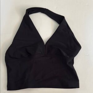 Katrina Black Halter girls  dance Top size youth Large